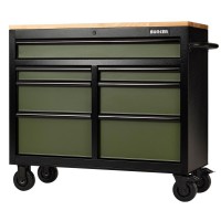 BUNKER 7 Drawer Workbench Roller Tool Cabinet, 41\", Green &pound;869.00